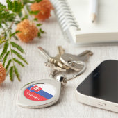 Slovakia Slovakian Flag Emblem Europe キーホルダー (側面)