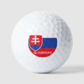 Slovakia Slovakian Flag Emblem Europe ゴルフボール (正面)