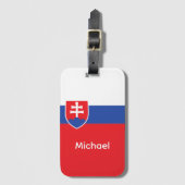 Slovakia Slovakian Flag Emblem Europe ラゲッジタグ (正面縦)