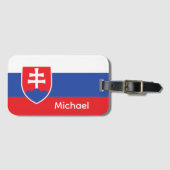 Slovakia Slovakian Flag Emblem Europe ラゲッジタグ (正面横)