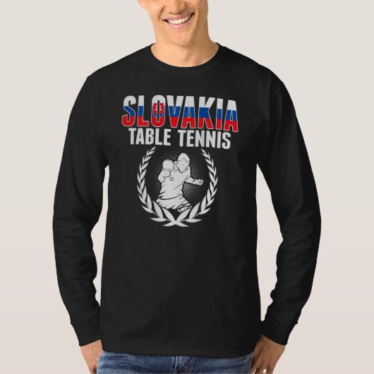 Slovakia Table Tennis Slovak Ping Pong Team Suppo Tシャツ (正面)
