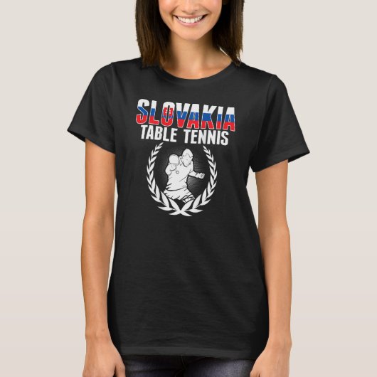Slovakia Table Tennis  Slovak Ping Pong Team Suppo Tシャツ (正面)
