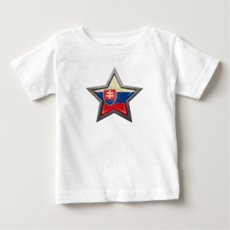 Slovakian旗の星 ベビーTシャツ