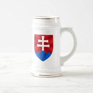 Slovaksのためのスロバキアの紋章 ビールジョッキ