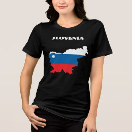 SLOVENIA特別なカスタマイズ可能なブラック観光客 トライブレンドＴシャツ