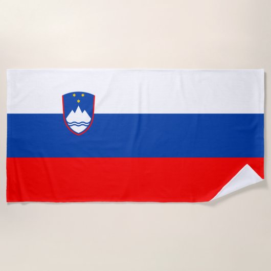Slovenia Flag ビーチタオル (正面)