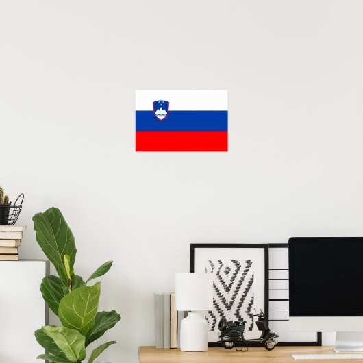 Slovenia Flag ポスター (ホームオフィス)