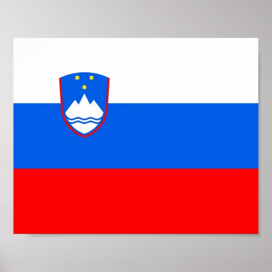 Slovenia Flag ポスター (正面)