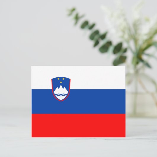 Slovenia Flag ポストカード (スタンド正面)