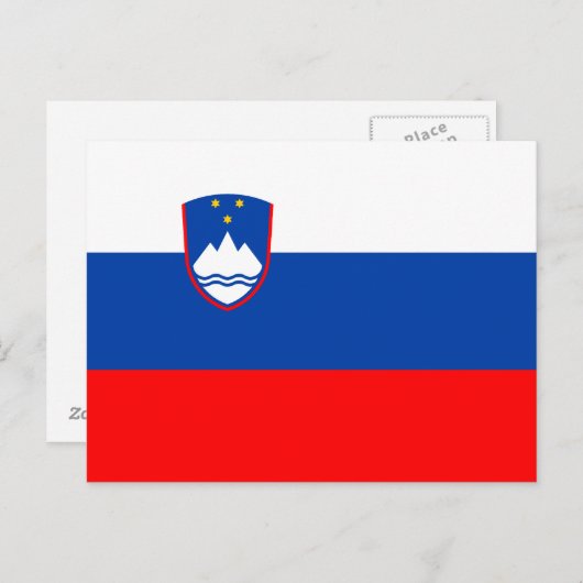 Slovenia Flag ポストカード (正面/裏面)