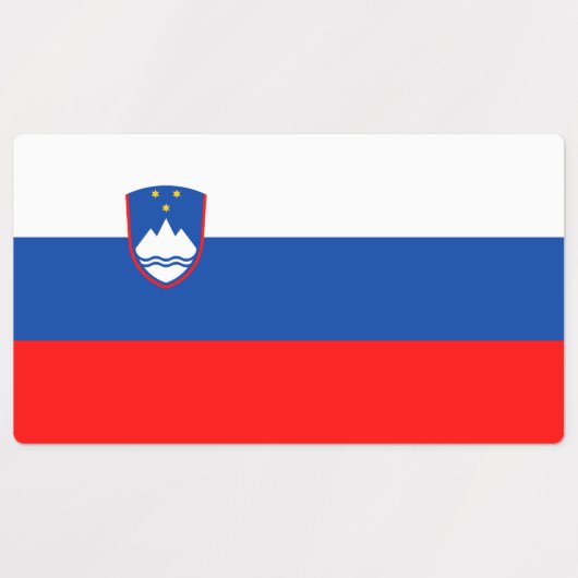 Slovenia Flag ラベル (デザイン2)