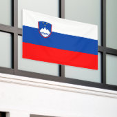 Slovenia Flag 横断幕 (ビルの外側)