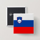 Slovenia Flag 缶バッジ (正面&裏面)