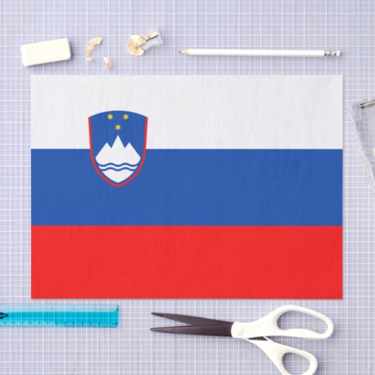 Slovenia Flag 薄葉紙 (クラフト)