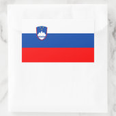 Slovenia Flag 長方形シール (バッグ)