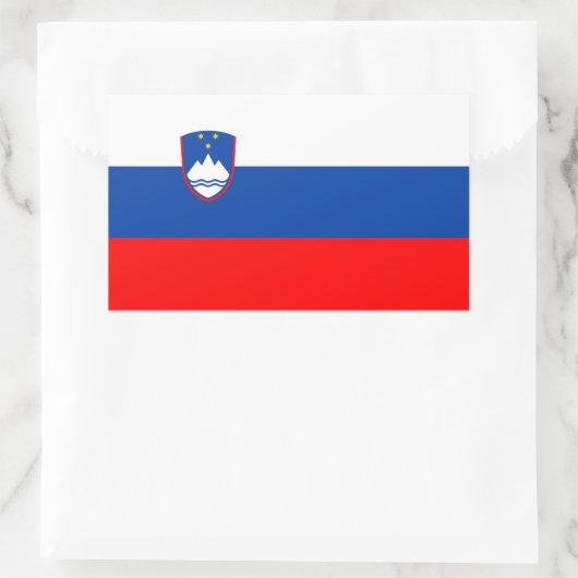 Slovenia Flag 長方形シール (バッグ)
