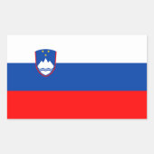 Slovenia Flag 長方形シール (正面)