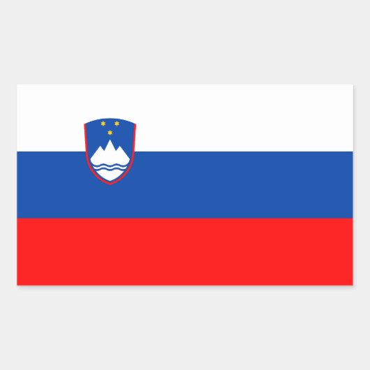 Slovenia Flag 長方形シール (正面)