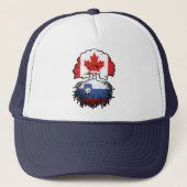 Slovenia Slovenian Canadian Canada Tree Roots Flag キャップ (正面)