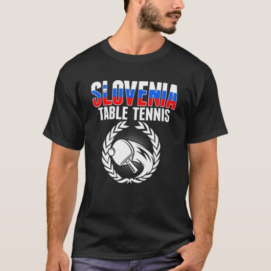 Slovenia Table Tennis   Slovenian Ping Pong Suppor Tシャツ (正面)