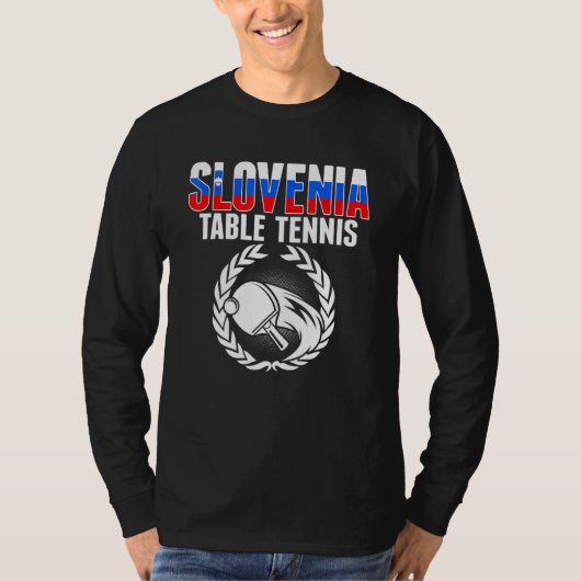 Slovenia Table Tennis   Slovenian Ping Pong Suppor Tシャツ (正面)
