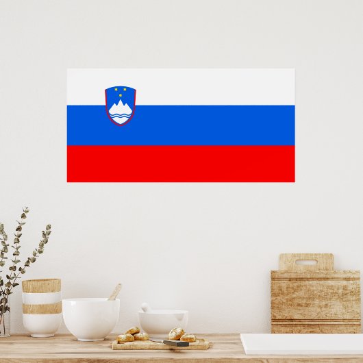 Slovenian Flag ポスター (キッチン)
