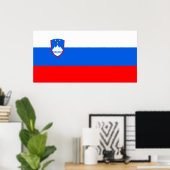 Slovenian Flag ポスター (ホームオフィス)