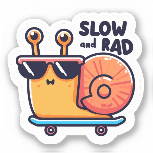 Slow and Rad シール (正面)