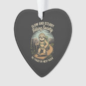 Slow and Steady Hiking Society Funny Sloth Hike Lo オーナメント (正面)