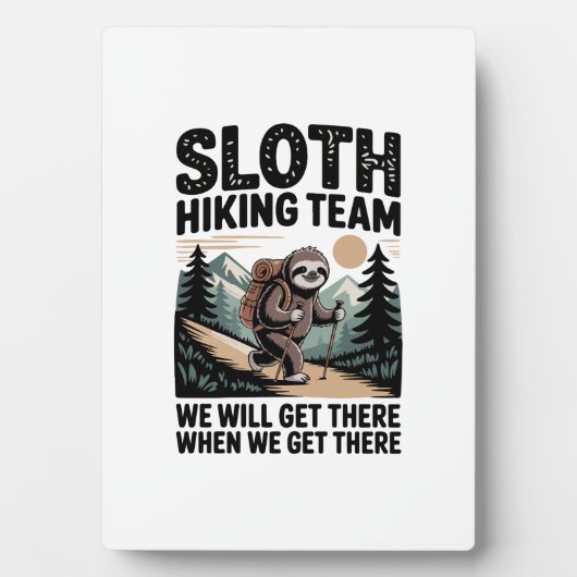 Slow and Steady Sloth Hiking Team フォトプラーク (正面)