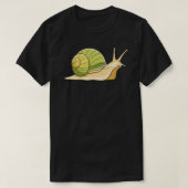 Slow and Steady Snail Illustration-Calm Low Energy Tシャツ (デザイン正面)