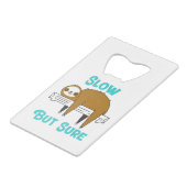 Slow but Sure Funny Sloth クレジットカード栓抜き (裏面アングル)