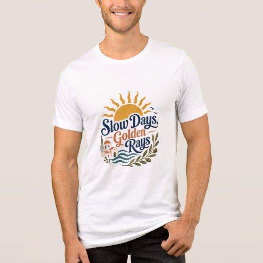 Slow Days Golden Rays Summer Sun T-Shirt トライブレンドＴシャツ (正面)