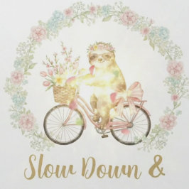 Slow Down & Smell the Flowers Sloth Notebook ノートブック
