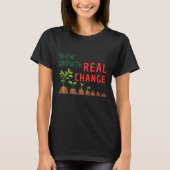 Slow Growth Real Change – Personal Growth Illustra Tシャツ (正面)