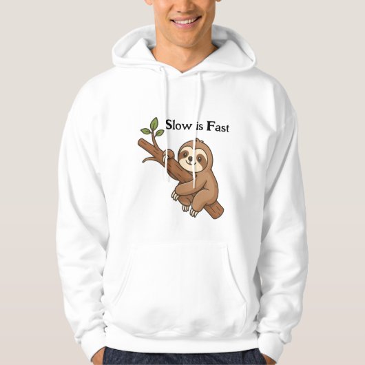Slow is Fast Sloth パーカ (正面)