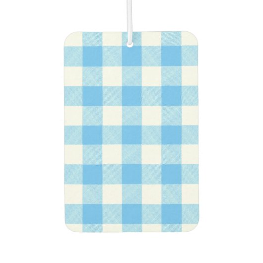 Slow-Living Summer Sky Check カーエアーフレッシュナー (正面)