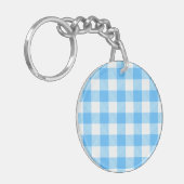 Slow-Living Summer Sky Check キーホルダー (正面左)