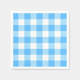 Slow-Living Summer Sky Check スタンダードカクテルナプキン