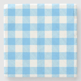 Slow-Living Summer Sky Check ストーンコースター