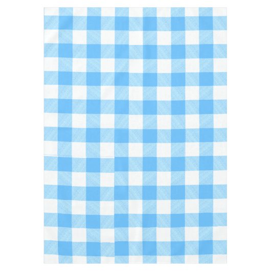 Slow-Living Summer Sky Check テーブルクロス (正面)