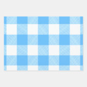 Slow-Living Summer Sky Check ラッピングペーパーシート (正面3)