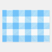 Slow-Living Summer Sky Check ラッピングペーパーシート (正面)