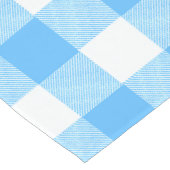 Slow-Living Summer Sky Check ロングテーブルランナー (コーナー)