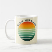 Slow Mornings - Retro Aesthetic Mug コーヒーマグカップ (左)