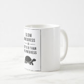 Slow Progress Is Better Than No Progress コーヒーマグカップ (正面右)