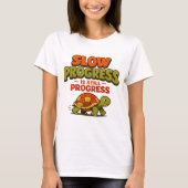 Slow Progress Is Still Progress Turtle Motivation Tシャツ (正面)