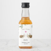 Slow & Steady Snail Wedding Favor リキュールボトルラベル (正面)
