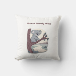 **"Slow & Steady Wins – Motivational Cute Koala "* クッション