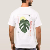 Slow Summer Monstera Specimen Tシャツ (裏面)